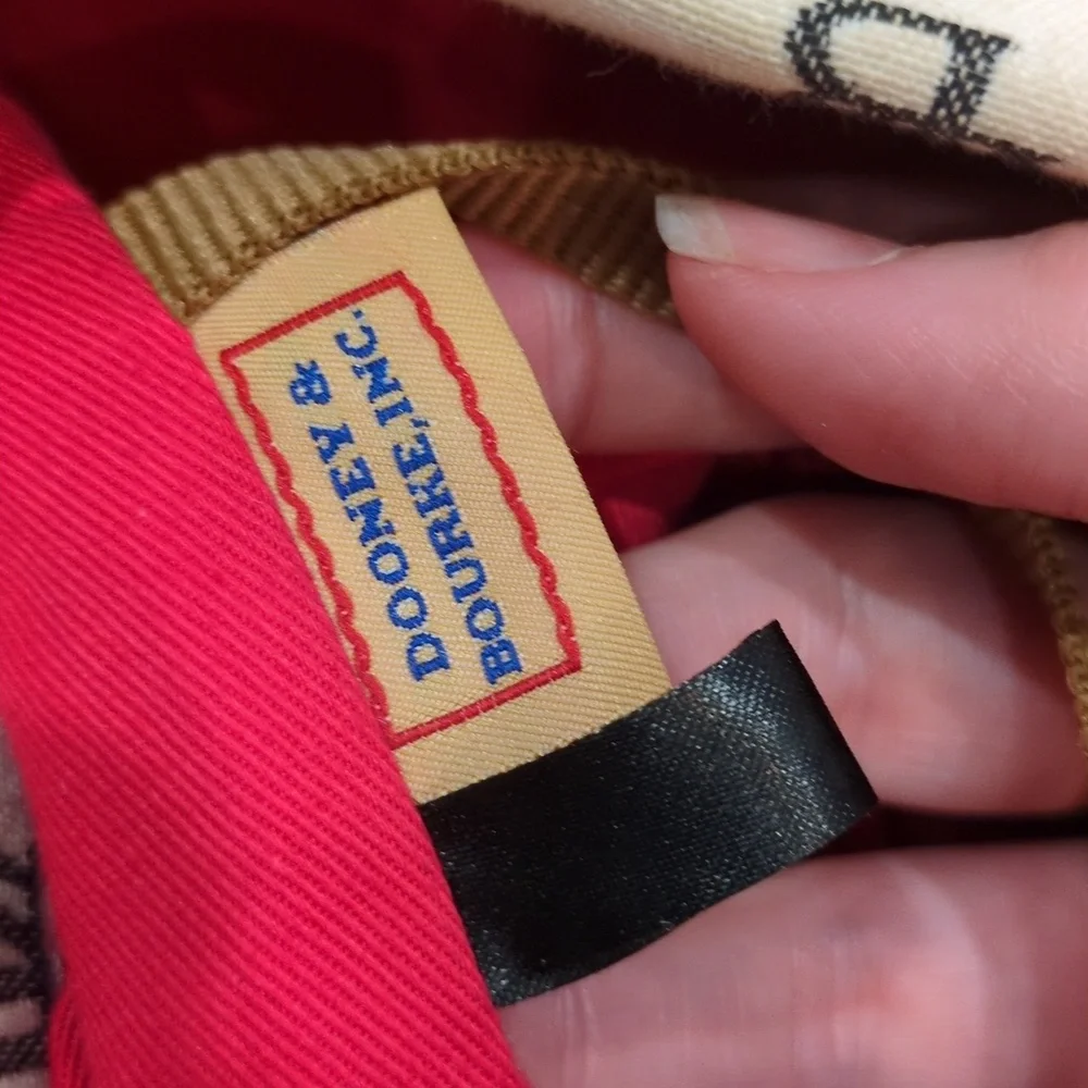 Dooney & Bourke White And Black monogtam Shoulder Hobo Bag Turnlock With Dustbag - Picture 9 of 17